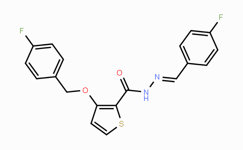 CAS No. 478246-48-9, 3-[(4-Fluorobenzyl)oxy]-N'-[(E)-(4-fluorophenyl)methylidene]-2-thiophenecarbohydrazide