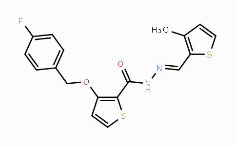 CAS No. 478246-49-0, 3-[(4-Fluorobenzyl)oxy]-N'-[(E)-(3-methyl-2-thienyl)methylidene]-2-thiophenecarbohydrazide