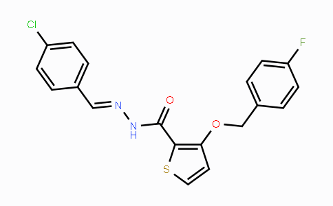 CAS No. 478246-50-3, N'-[(E)-(4-Chlorophenyl)methylidene]-3-[(4-fluorobenzyl)oxy]-2-thiophenecarbohydrazide
