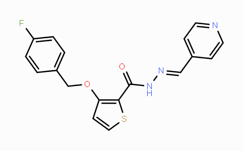 CAS No. 478246-51-4, 3-[(4-Fluorobenzyl)oxy]-N'-[(E)-4-pyridinylmethylidene]-2-thiophenecarbohydrazide