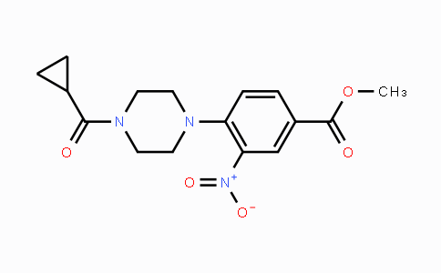CAS No. 478246-56-9, Methyl 4-[4-(cyclopropylcarbonyl)piperazino]-3-nitrobenzenecarboxylate