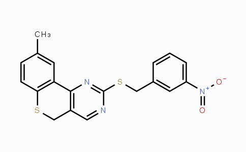 CAS No. 478246-83-2, 9-Methyl-2-[(3-nitrobenzyl)sulfanyl]-5H-thiochromeno[4,3-d]pyrimidine