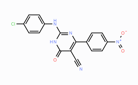 CAS No. 1348555-04-3, 2-[(4-Chlorophenyl)amino]-4-(4-nitrophenyl)-6-oxo-1,6-dihydropyrimidine-5-carbonitrile