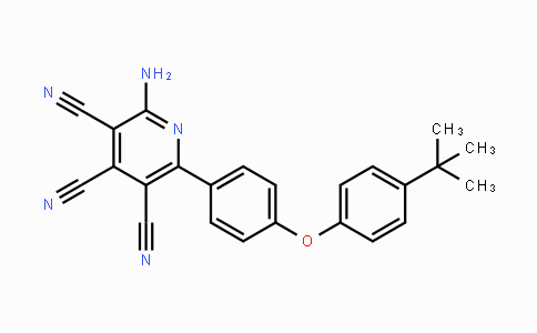 CAS No. 478248-03-2, 2-Amino-6-{4-[4-(tert-butyl)phenoxy]phenyl}-3,4,5-pyridinetricarbonitrile