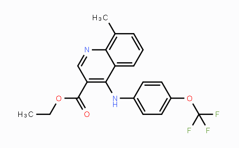 CAS No. 478248-19-0, Ethyl 8-methyl-4-[4-(trifluoromethoxy)anilino]-3-quinolinecarboxylate