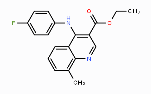 CAS No. 371213-55-7, Ethyl 4-(4-fluoroanilino)-8-methyl-3-quinolinecarboxylate