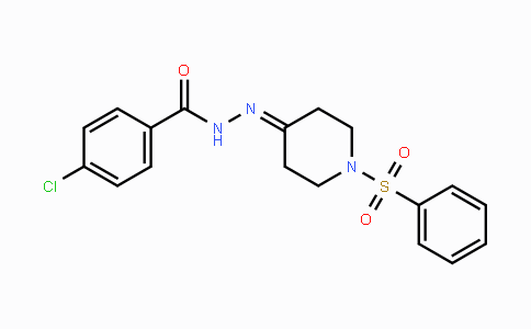 CAS No. 478248-20-3, 4-Chloro-N'-[1-(phenylsulfonyl)-4-piperidinylidene]benzenecarbohydrazide