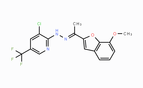 CAS No. 478248-97-4, 1-(7-Methoxy-1-benzofuran-2-yl)-1-ethanone N-[3-chloro-5-(trifluoromethyl)-2-pyridinyl]hydrazone