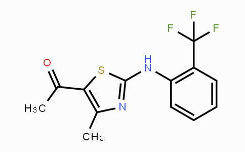 CAS No. 851450-38-9, 1-(4-Methyl-2-{[2-(trifluoromethyl)phenyl]amino}-1,3-thiazol-5-yl)ethan-1-one