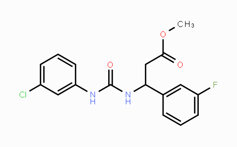 CAS No. 439121-10-5, Methyl 3-{[(3-chloroanilino)carbonyl]amino}-3-(3-fluorophenyl)propanoate