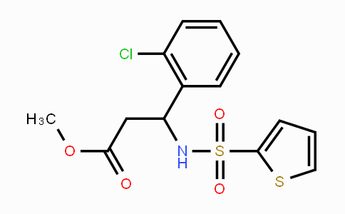 CAS No. 478249-86-4, Methyl 3-(2-chlorophenyl)-3-[(2-thienylsulfonyl)amino]propanoate
