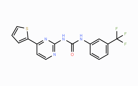 CAS No. 439121-22-9, N-[4-(2-Thienyl)-2-pyrimidinyl]-N'-[3-(trifluoromethyl)phenyl]urea