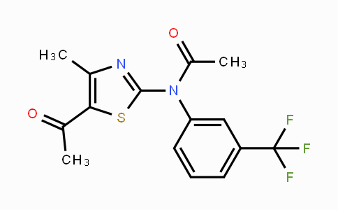 CAS No. 2060498-12-4, N-(5-Acetyl-4-methyl-1,3-thiazol-2-yl)-N-[3-(trifluoromethyl)phenyl]acetamide