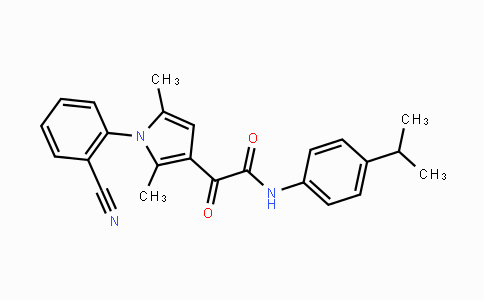 CAS No. 866144-07-2, 2-[1-(2-Cyanophenyl)-2,5-dimethyl-1H-pyrrol-3-yl]-N-(4-isopropylphenyl)-2-oxoacetamide