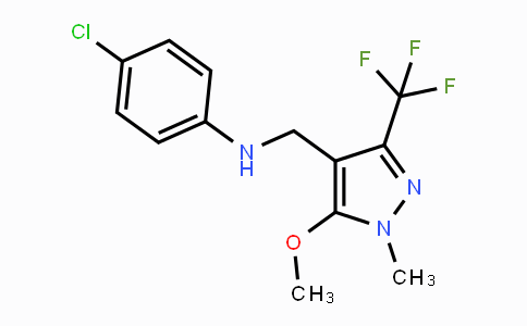 CAS No. 955975-52-7, 4-Chloro-N-{[5-methoxy-1-methyl-3-(trifluoromethyl)-1H-pyrazol-4-yl]methyl}aniline