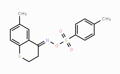 CAS No. 383146-41-6, 6-Methyl-4-({[(4-methylphenyl)sulfonyl]oxy}imino)thiochromane