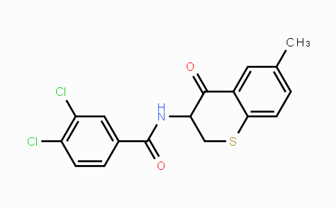 CAS No. 383146-49-4, 3,4-Dichloro-N-(6-methyl-4-oxo-3,4-dihydro-2H-thiochromen-3-yl)benzenecarboxamide
