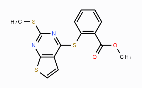 CAS No. 383146-97-2, Methyl 2-{[2-(methylsulfanyl)thieno[2,3-d]pyrimidin-4-yl]sulfanyl}benzenecarboxylate