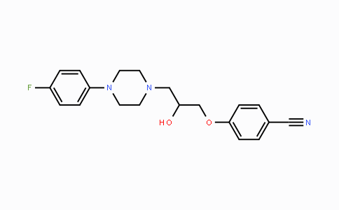 CAS No. 383147-03-3, 4-{3-[4-(4-Fluorophenyl)piperazino]-2-hydroxypropoxy}benzenecarbonitrile