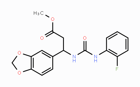 CAS No. 866144-47-0, Methyl 3-(1,3-benzodioxol-5-yl)-3-{[(2-fluoroanilino)carbonyl]amino}propanoate
