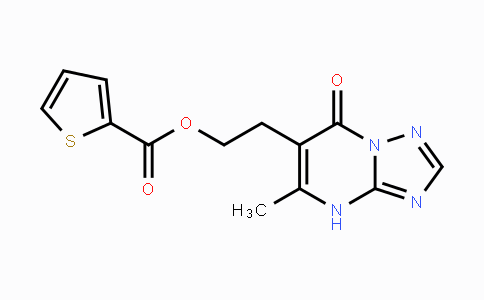 CAS No. 866144-67-4, 2-(5-Methyl-7-oxo-4,7-dihydro[1,2,4]triazolo[1,5-a]pyrimidin-6-yl)ethyl 2-thiophenecarboxylate