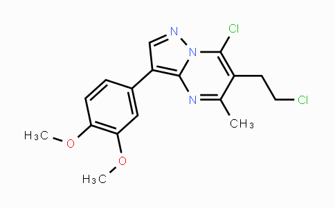 CAS No. 866144-75-4, 4-[7-Chloro-6-(2-chloroethyl)-5-methylpyrazolo[1,5-a]pyrimidin-3-yl]-2-methoxyphenyl methyl ether