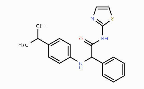 CAS No. 1008064-68-3, 2-(4-Isopropylanilino)-2-phenyl-N-(1,3-thiazol-2-yl)acetamide