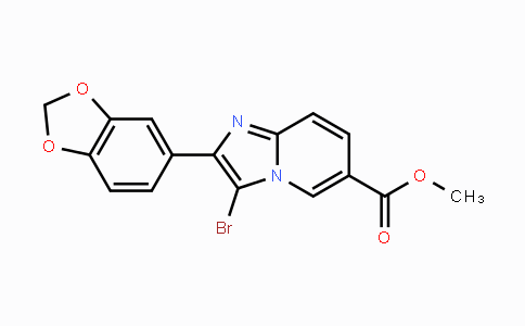 CAS No. 866145-72-4, Methyl 2-(1,3-benzodioxol-5-yl)-3-bromoimidazo[1,2-a]pyridine-6-carboxylate