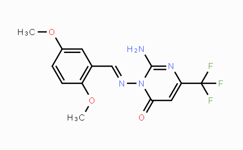 CAS No. 866145-76-8, 2-Amino-3-{[(E)-(2,5-dimethoxyphenyl)methylidene]amino}-6-(trifluoromethyl)-4(3H)-pyrimidinone