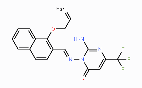 CAS No. 866148-99-4, 3-({(E)-[1-(Allyloxy)-2-naphthyl]methylidene}amino)-2-amino-6-(trifluoromethyl)-4(3H)-pyrimidinone