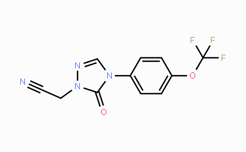 CAS No. 866149-42-0, 2-{5-Oxo-4-[4-(trifluoromethoxy)phenyl]-4,5-dihydro-1H-1,2,4-triazol-1-yl}acetonitrile