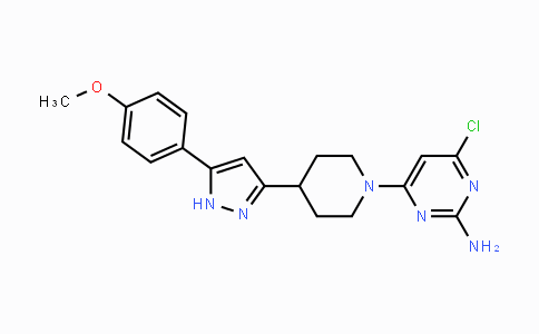 CAS No. 1026093-00-4, 4-Chloro-6-{4-[5-(4-methoxyphenyl)-1H-pyrazol-3-yl]piperidino}-2-pyrimidinamine