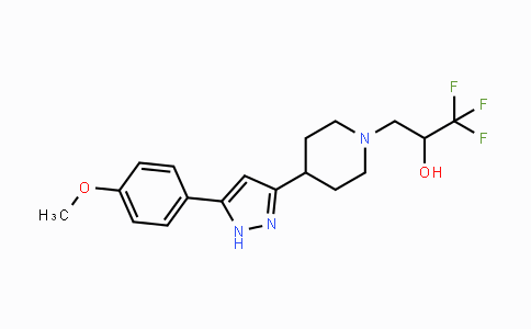 CAS No. 1025769-00-9, 1,1,1-Trifluoro-3-{4-[5-(4-methoxyphenyl)-1H-pyrazol-3-yl]piperidino}-2-propanol