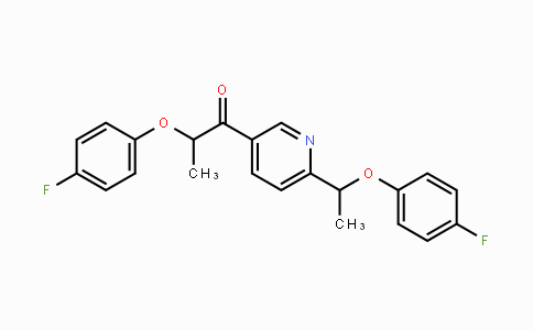 CAS No. 866149-83-9, 2-(4-Fluorophenoxy)-1-{6-[1-(4-fluorophenoxy)ethyl]-3-pyridinyl}-1-propanone