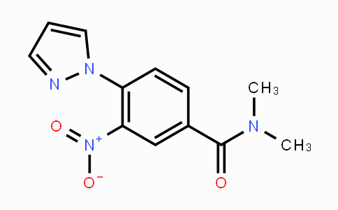 CAS No. 1172338-63-4, N,N-Dimethyl-3-nitro-4-(1H-pyrazol-1-yl)benzenecarboxamide