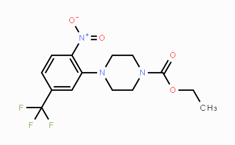CAS No. 1330750-58-7, Ethyl 4-[2-nitro-5-(trifluoromethyl)phenyl]piperazine-1-carboxylate