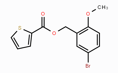 CAS No. 329079-19-8, 5-Bromo-2-methoxybenzyl 2-thiophenecarboxylate