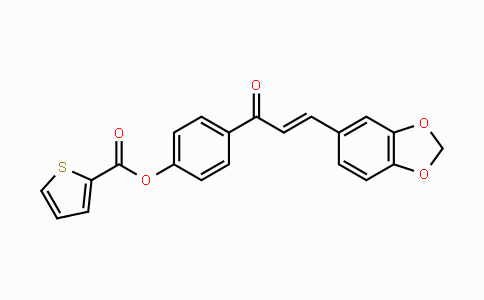 CAS No. 306730-09-6, 4-[3-(1,3-Benzodioxol-5-yl)acryloyl]phenyl 2-thiophenecarboxylate