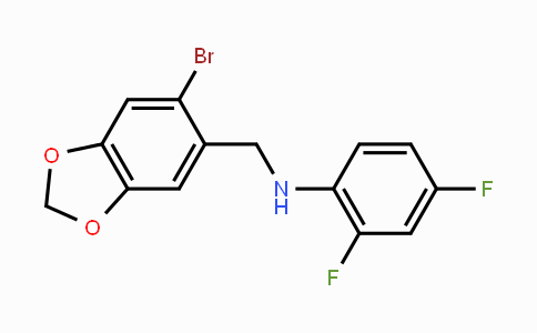 CAS No. 301193-44-2, N-[(6-Bromo-1,3-benzodioxol-5-yl)methyl]-2,4-difluoroaniline