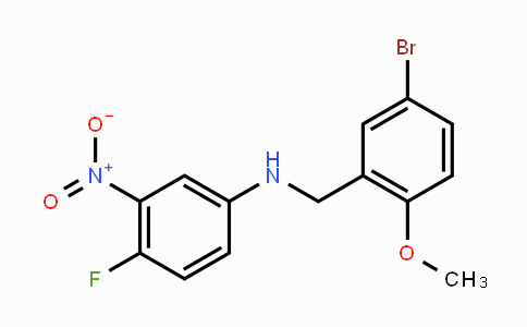 CAS No. 306730-60-9, N-(5-Bromo-2-methoxybenzyl)-4-fluoro-3-nitroaniline