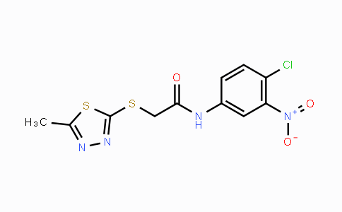 CAS No. 306730-70-1, N-(4-Chloro-3-nitrophenyl)-2-[(5-methyl-1,3,4-thiadiazol-2-yl)sulfanyl]acetamide