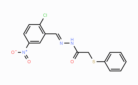 CAS No. 331460-62-9, N'-[(2-Chloro-5-nitrophenyl)methylene]-2-(phenylsulfanyl)acetohydrazide