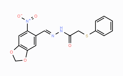 CAS No. 331460-68-5, N'-[(6-Nitro-1,3-benzodioxol-5-yl)methylene]-2-(phenylsulfanyl)acetohydrazide