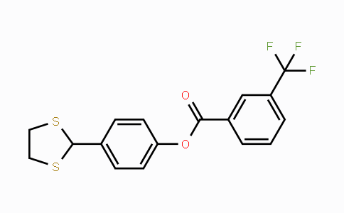 CAS No. 329079-31-4, 4-(1,3-Dithiolan-2-yl)phenyl 3-(trifluoromethyl)benzenecarboxylate