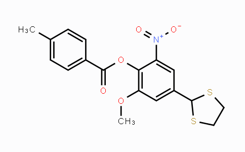 CAS No. 331461-13-3, 4-(1,3-Dithiolan-2-yl)-2-methoxy-6-nitrophenyl 4-methylbenzenecarboxylate