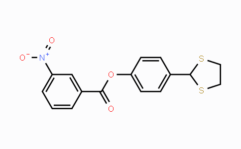 CAS No. 298215-51-7, 4-(1,3-Dithiolan-2-yl)phenyl 3-nitrobenzenecarboxylate