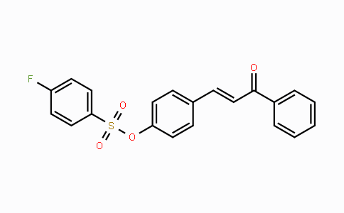 CAS No. 298215-88-0, 4-(3-Oxo-3-phenyl-1-propenyl)phenyl 4-fluorobenzenesulfonate