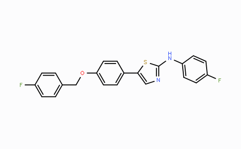 CAS No. 297150-36-8, 5-{4-[(4-Fluorobenzyl)oxy]phenyl}-N-(4-fluorophenyl)-1,3-thiazol-2-amine