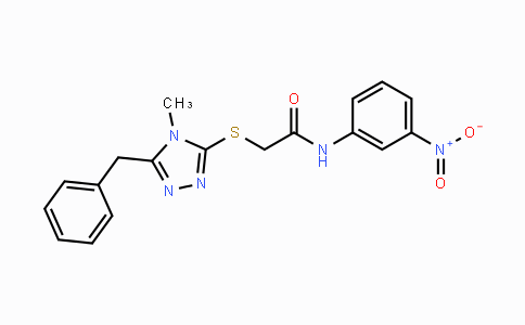 CAS No. 298218-09-4, 2-[(5-Benzyl-4-methyl-4H-1,2,4-triazol-3-yl)sulfanyl]-N-(3-nitrophenyl)acetamide