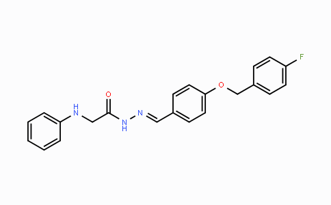 CAS No. 329777-95-9, 2-Anilino-N'-({4-[(4-fluorobenzyl)oxy]phenyl}methylene)acetohydrazide